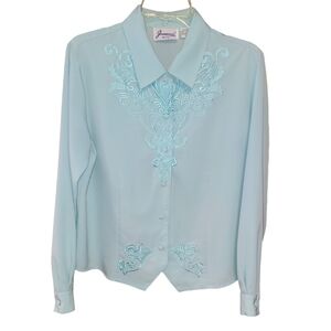 Joanna Petite size PM RN# 58001 long sleeve button down shirt